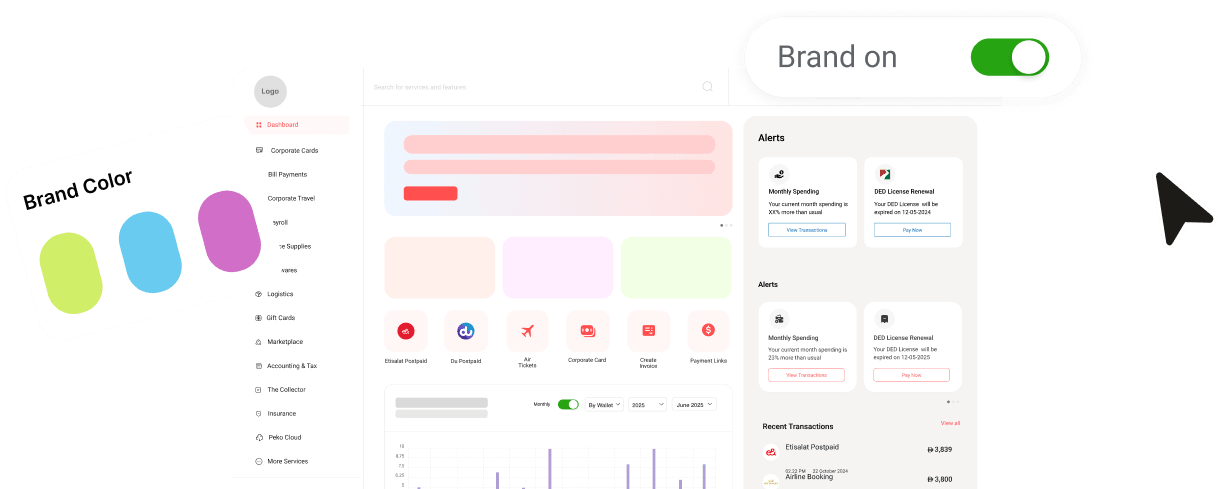 Services and branding to choose from 